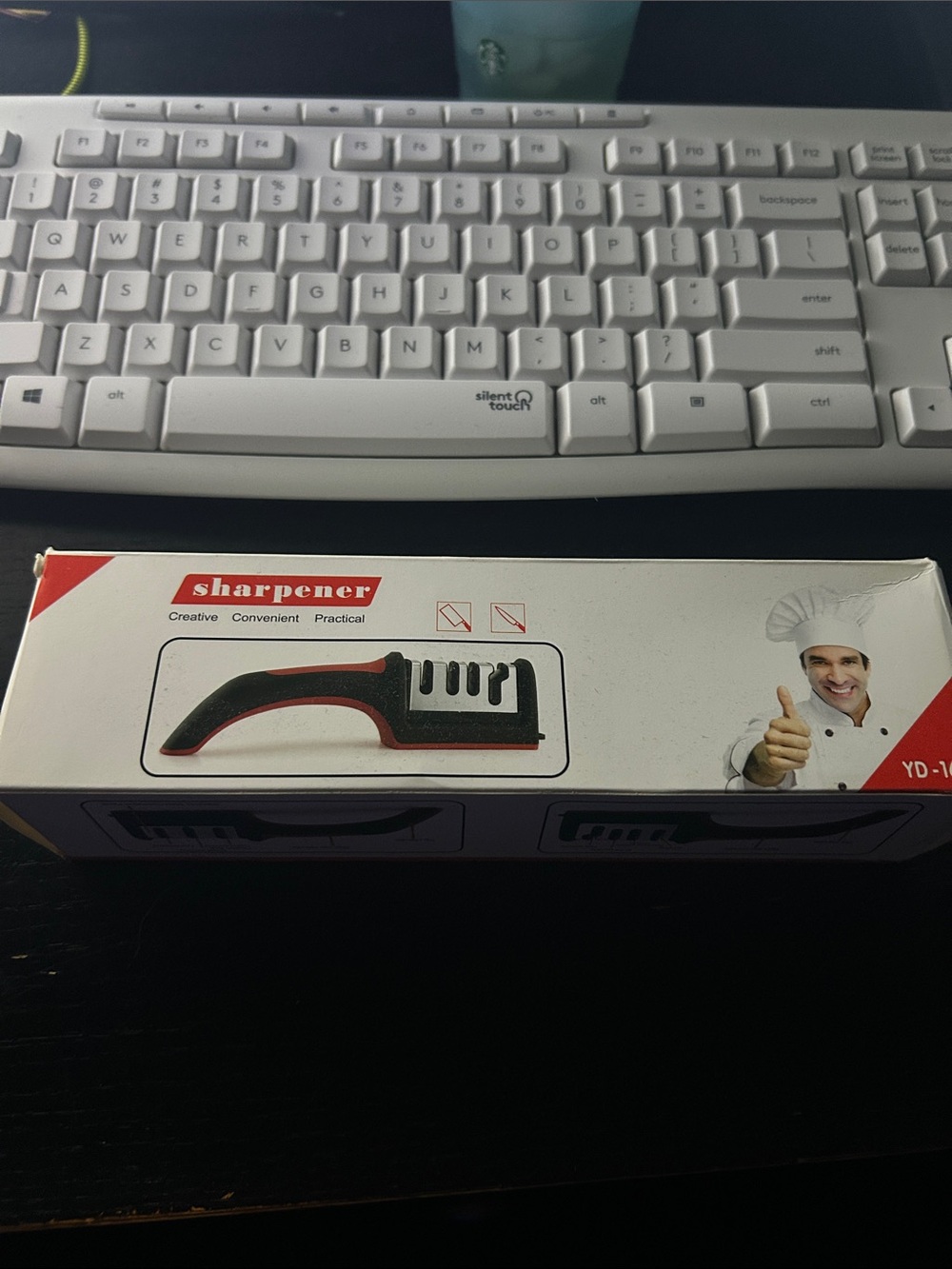 Handheld Knife Sharpener - Black & Red